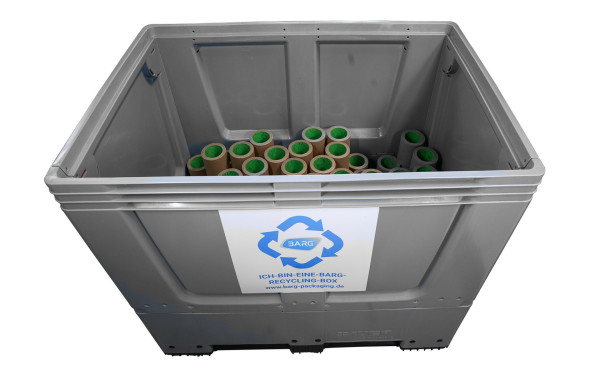 BARG Recycling-Box mit gebrauchten Hülsen zur Rücknahme